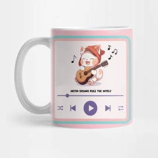 Meowsicians Rule The World Cute Cat Mug